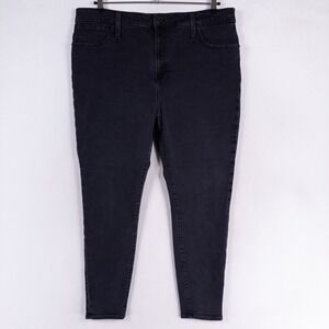 J Crew Curvy Toothpick Jeans Womens 35 Washed Black Skinny Stretch 5 Pocket